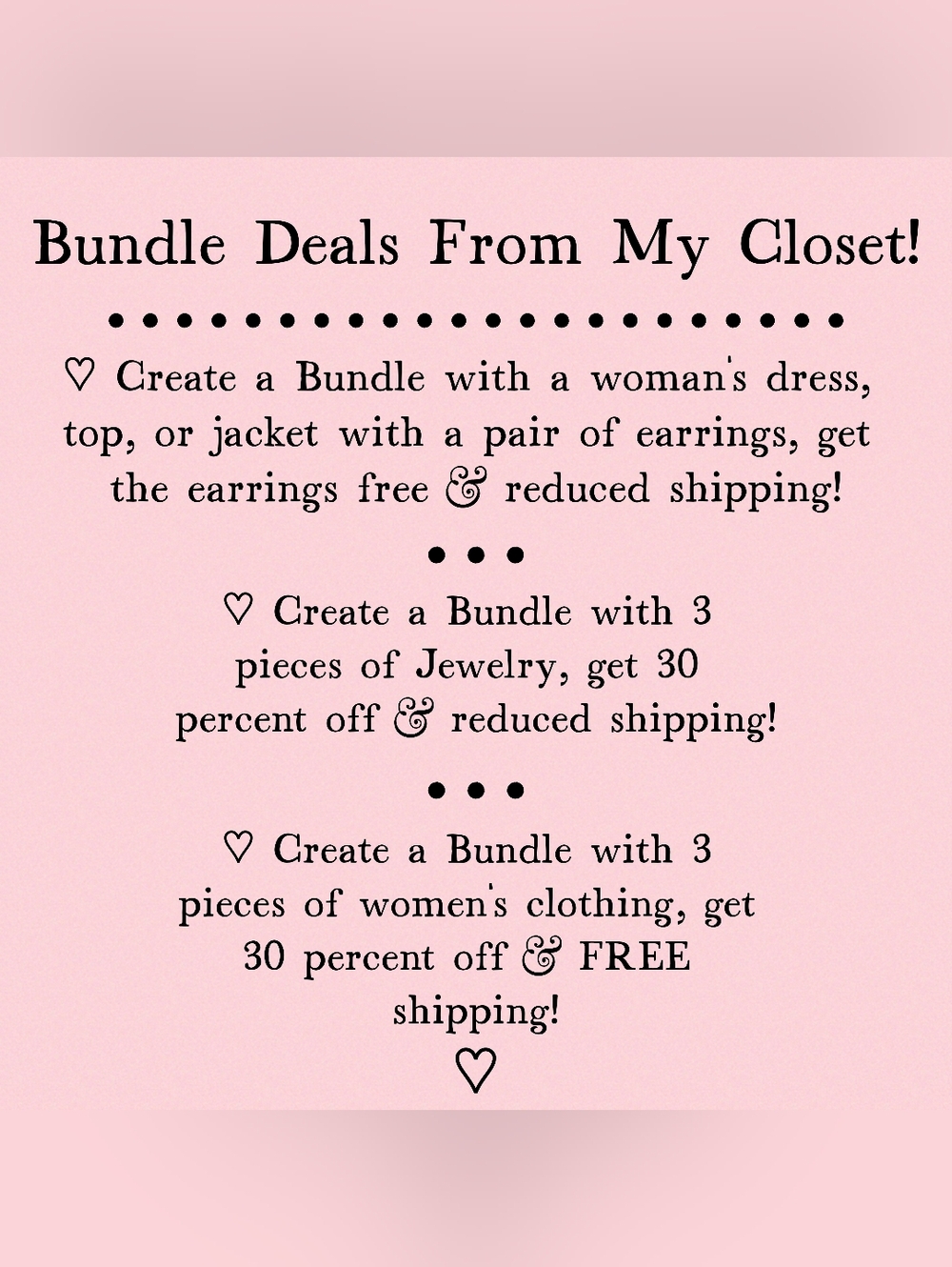 Create A Bundle & Save!!